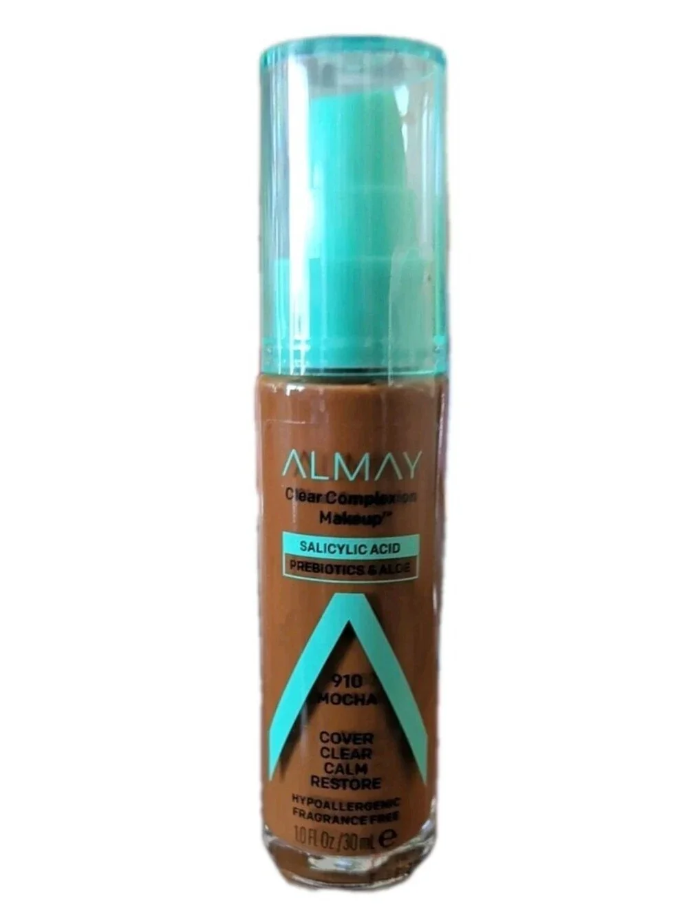Almay Clear Complexion Acne Foundation Makeup 910 Mocha, 1 fl oz.